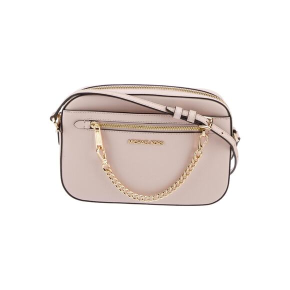 Michael Kors Jet Set East West Chain Crossbody blush light pink leather gold - Picture 1 of 8
